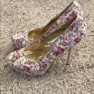 Floral Print Heels